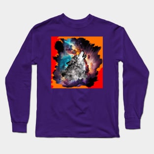 Psychedelic Howling Wolf Long Sleeve T-Shirt